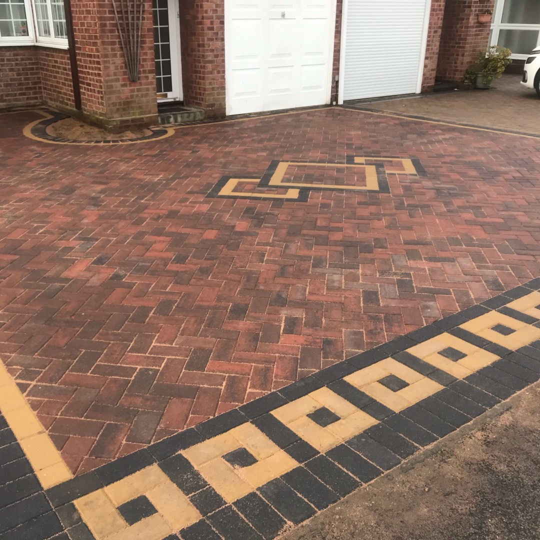 red block driveway
